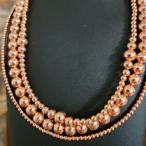 Copper Bead Necklace Set